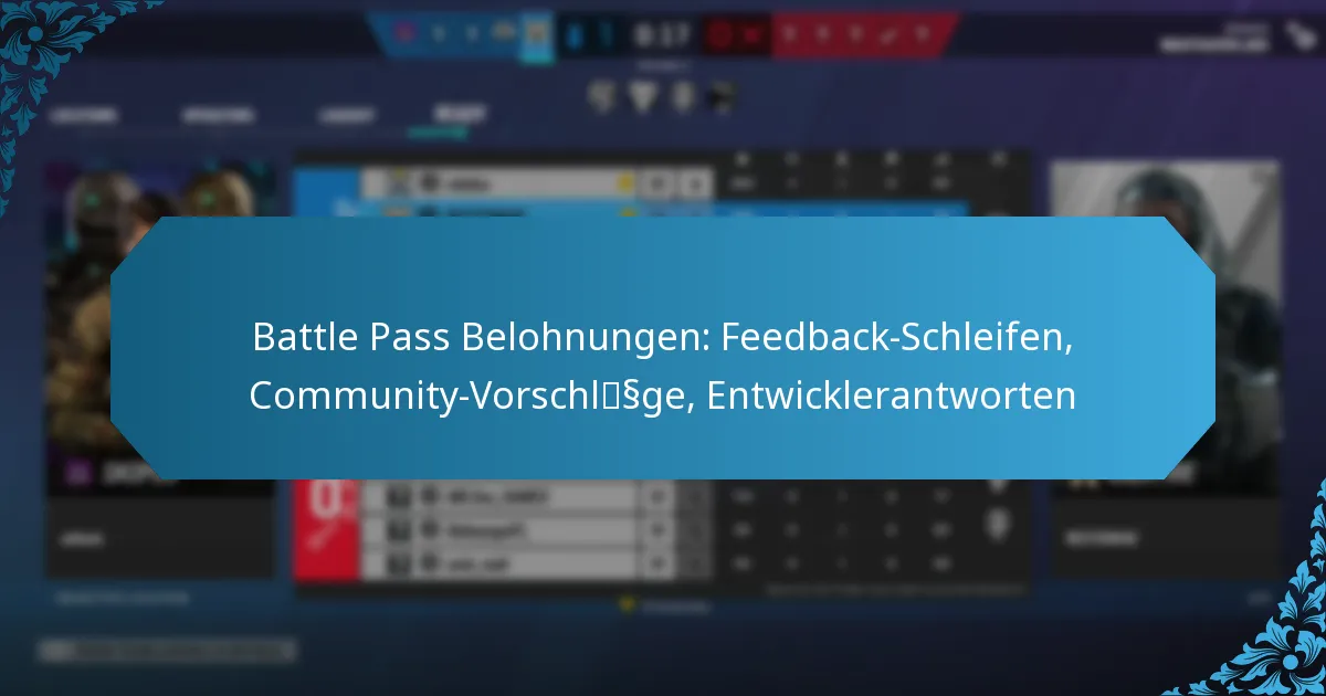 Battle Pass Belohnungen: Feedback-Schleifen, Community-Vorschläge, Entwicklerantworten