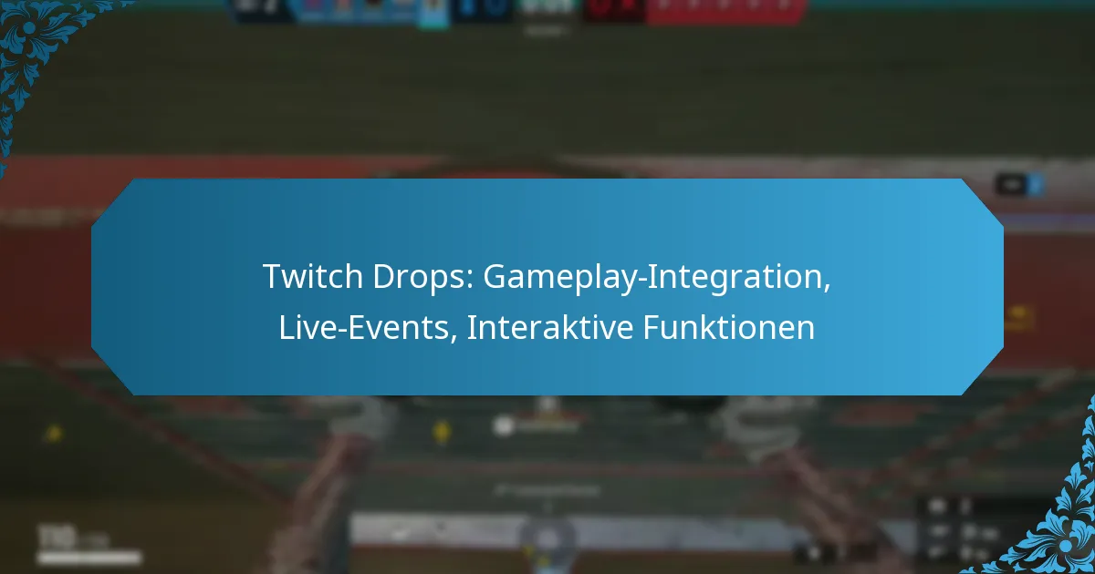 Twitch Drops: Gameplay-Integration, Live-Events, Interaktive Funktionen