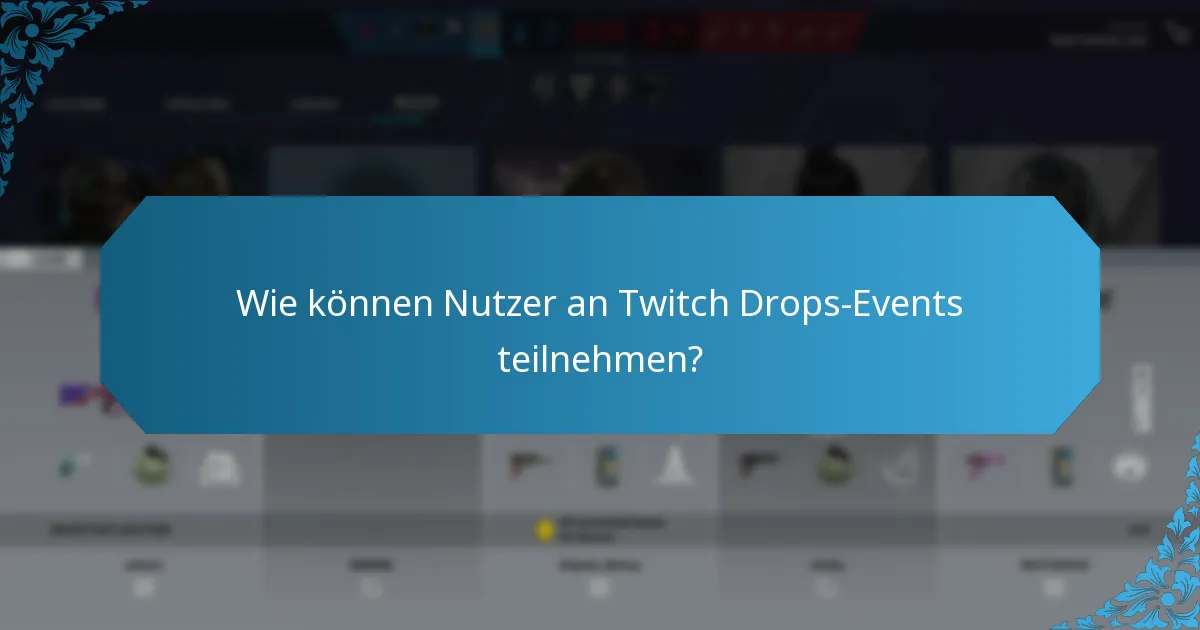 Wie können Nutzer an Twitch Drops-Events teilnehmen?